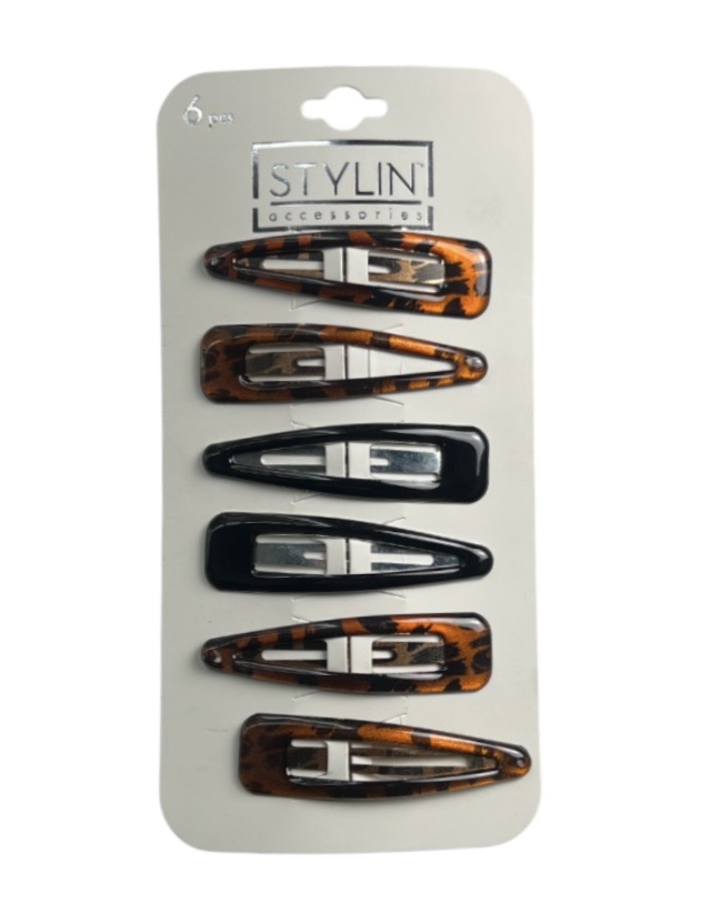 STYLIN HAIR BARRETTES 6 PACK 